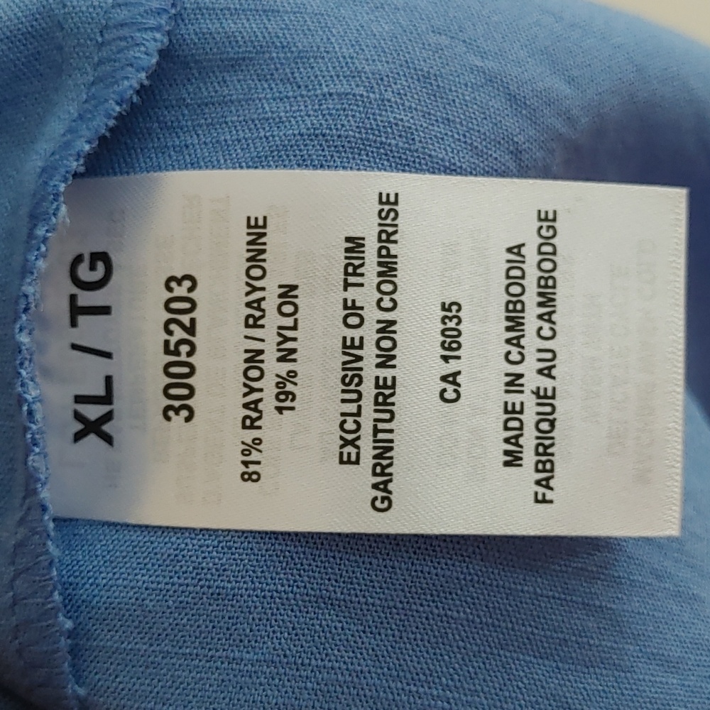 NWOT Rachel Roy Blue Women's Short Sleeve Top Blouse XL - Picture 3 of 7